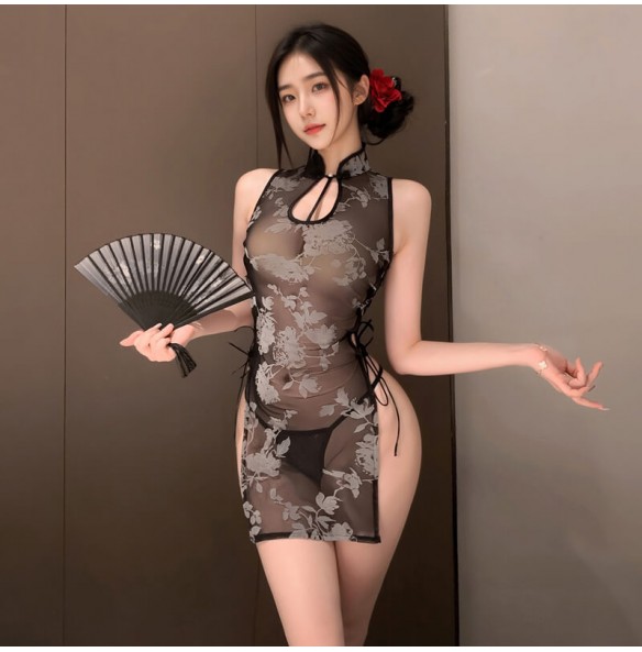 FEE ET MOI - Jiangnan Beauty Sheer Cheongsam (Black) FEE ET MOI - Jiangnan Beauty Sheer Cheongsam (Black)